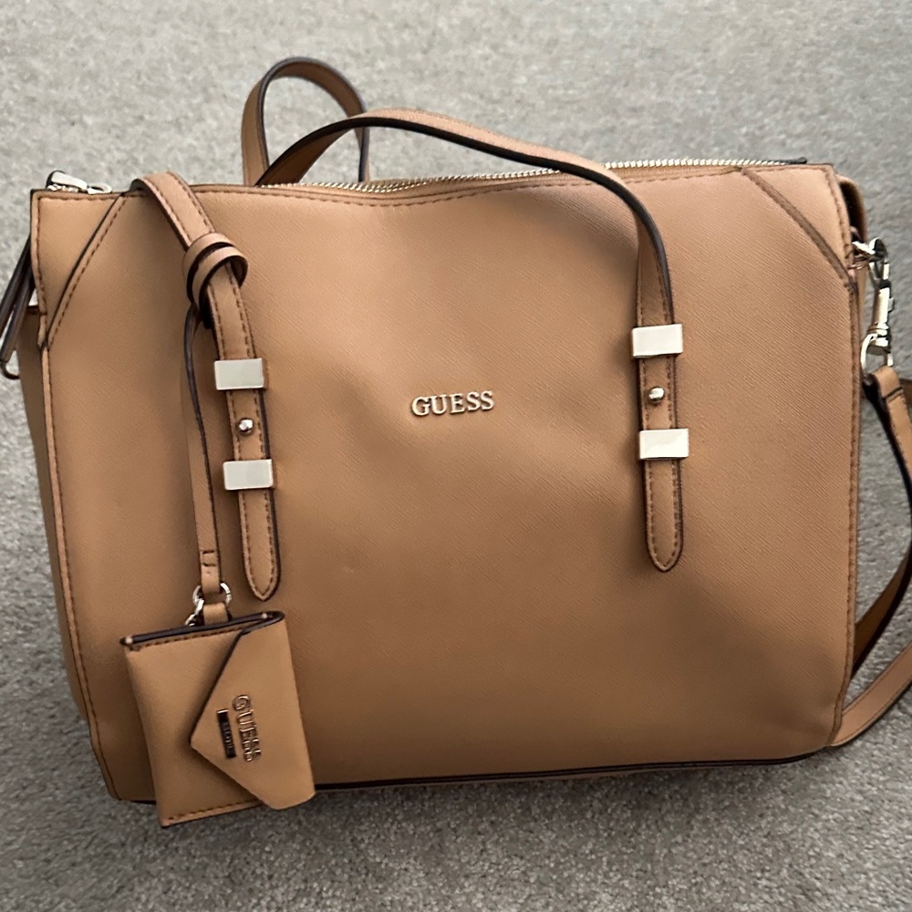 GUESS Tan Tote Satchel